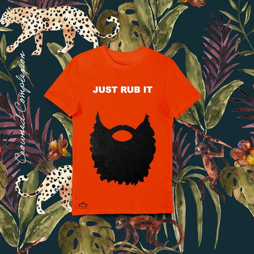Just Rub it ! T-shirt (Burnt Orange) Mens - Crowned Complexion